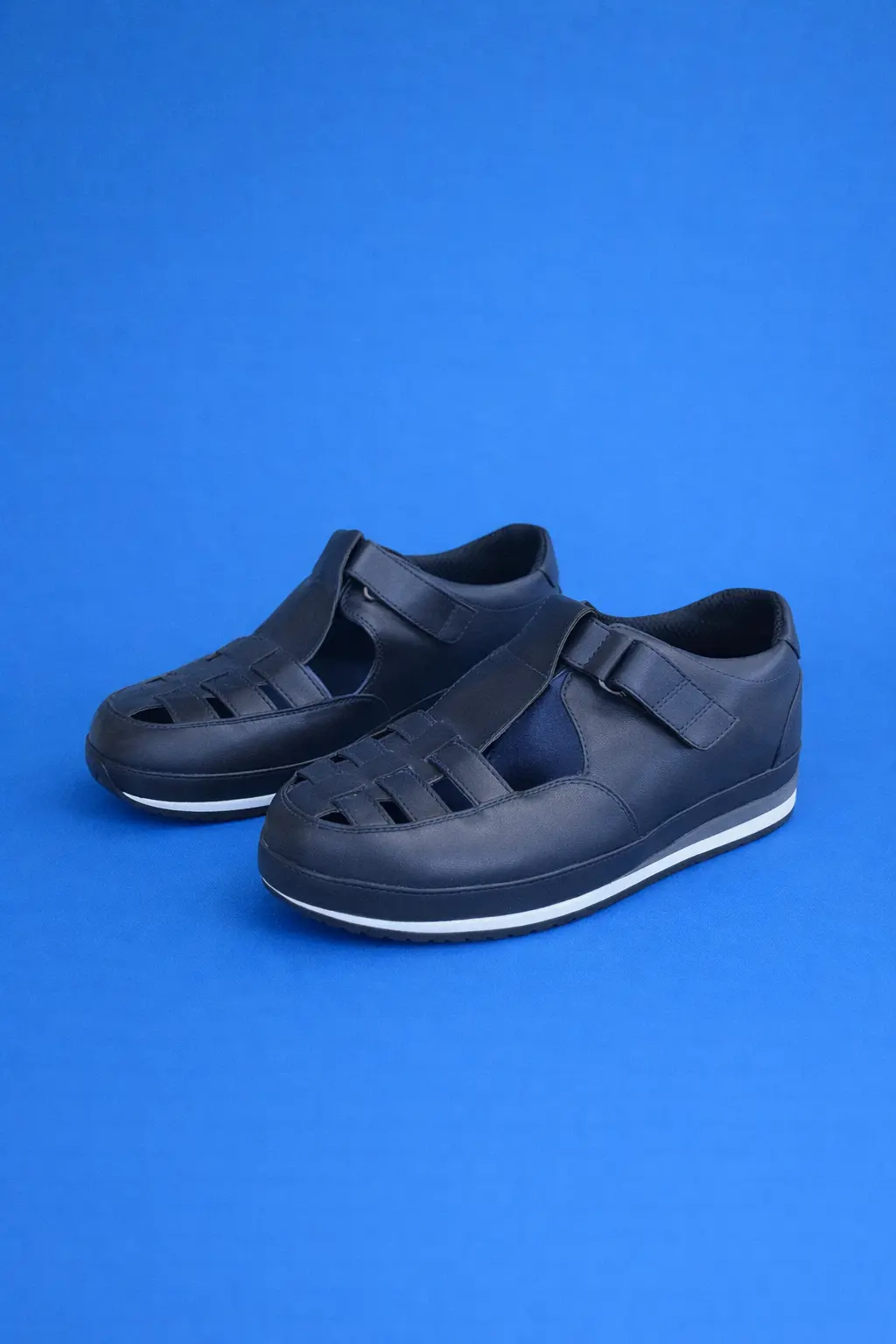 chaussures orthopediques été homme bleu