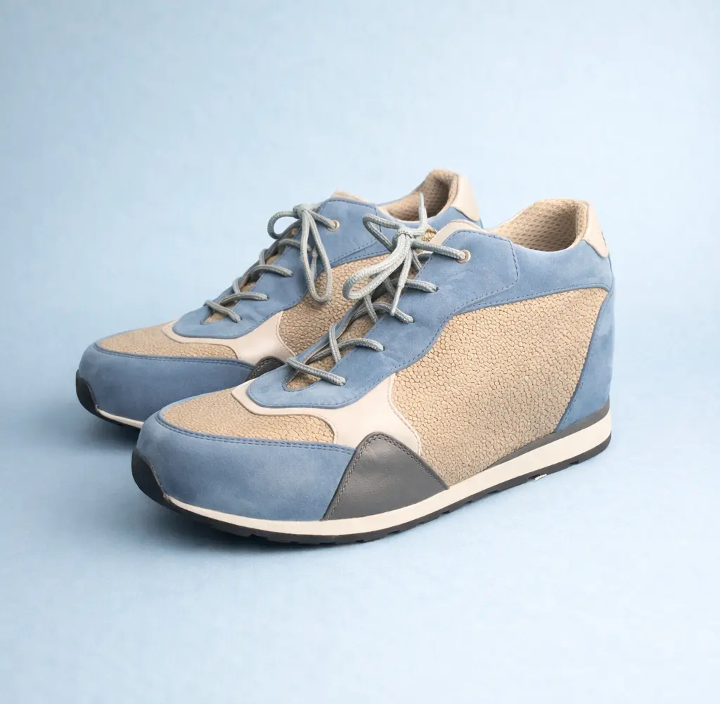 baskets orthopediques femme bleu
